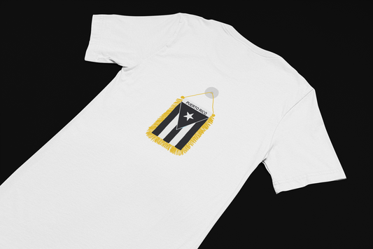 Black and White PR Car Flag