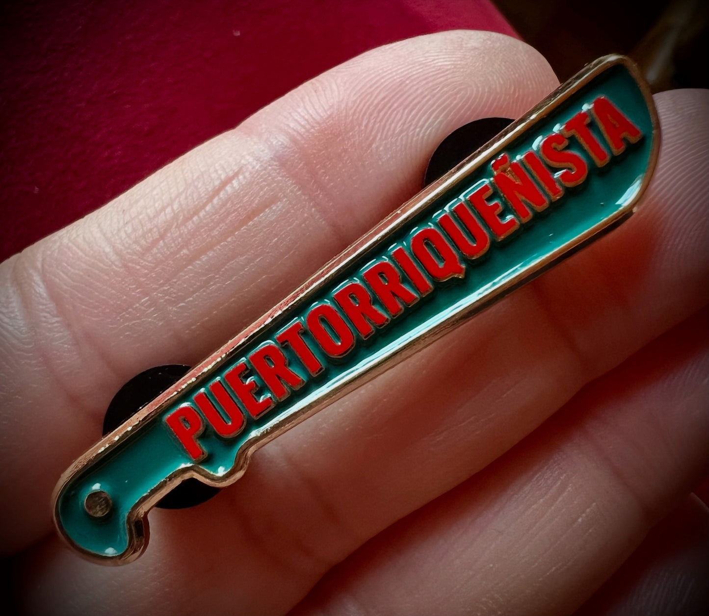 Machete Puertorriqueñista Pin